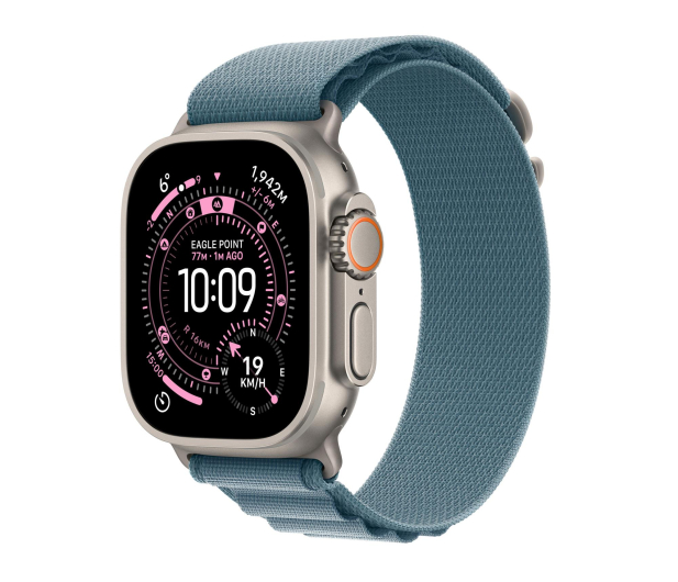 Apple Watch Ultra 3 Naturalny Tytan/Niebieska Opaska Alpine M 5G - 1362450 - zdjęcie